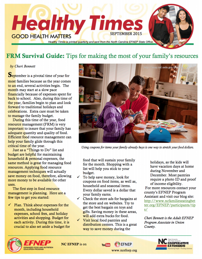 healthy times newsletter 