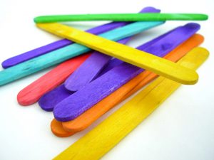 colorful popsicle sticks