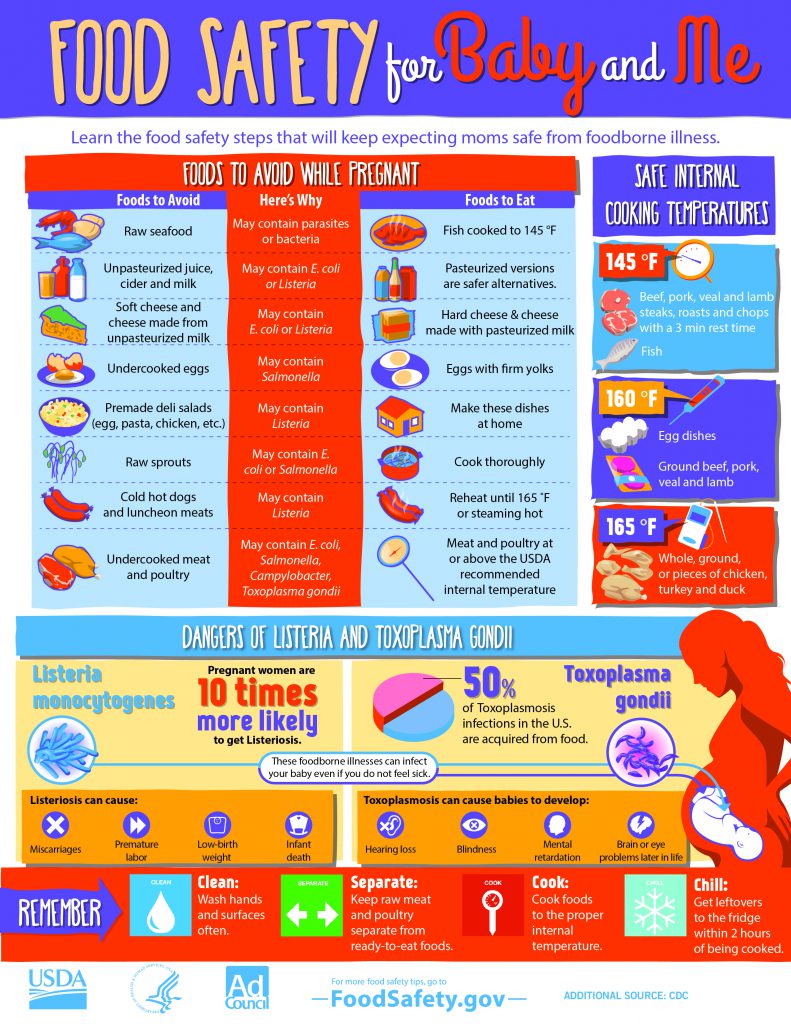 FoodSafety for Baby and Me infographic