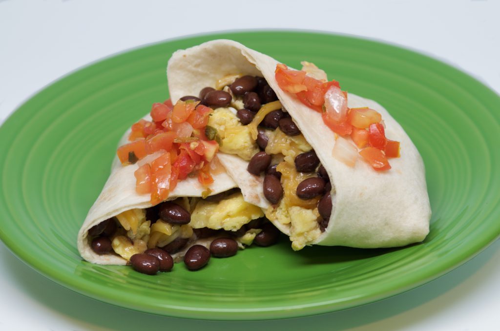 Breakfast-Bean-Burrito-with-Eggs