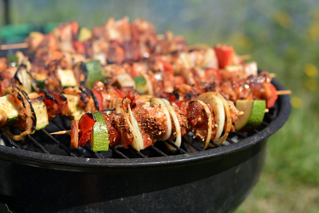 food on grill