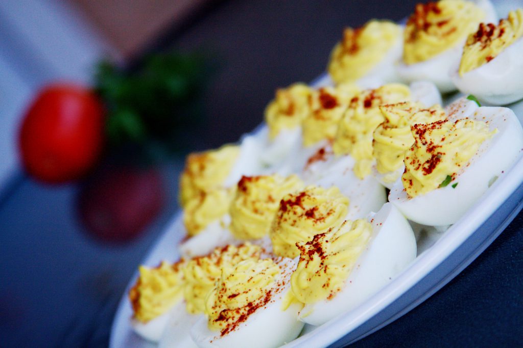 deviled eggs on a plate