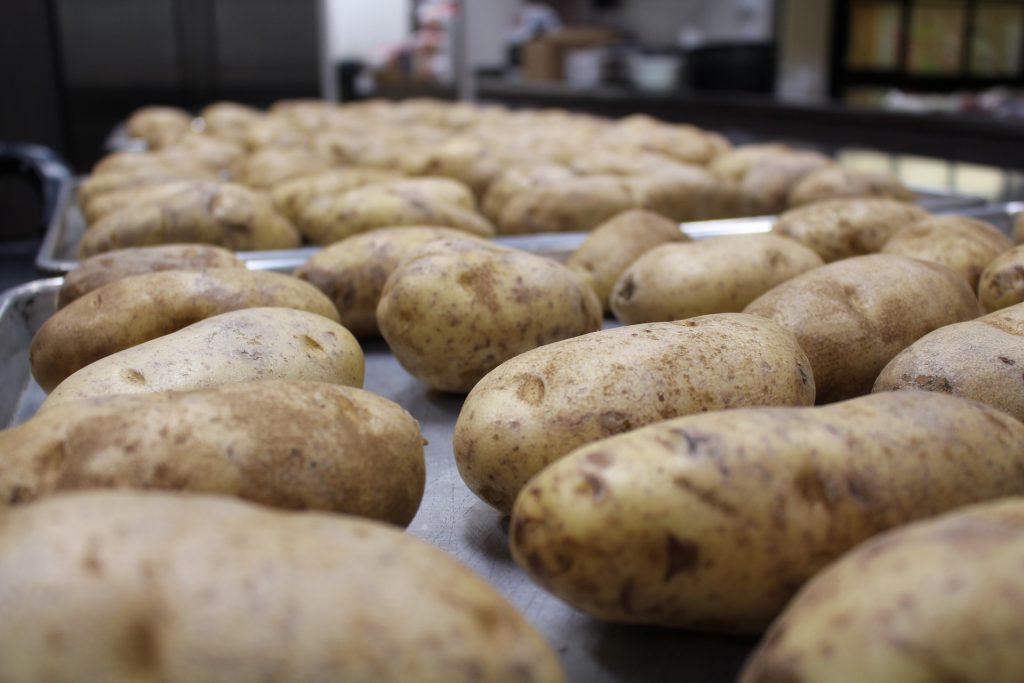 potatoes on sheet pan