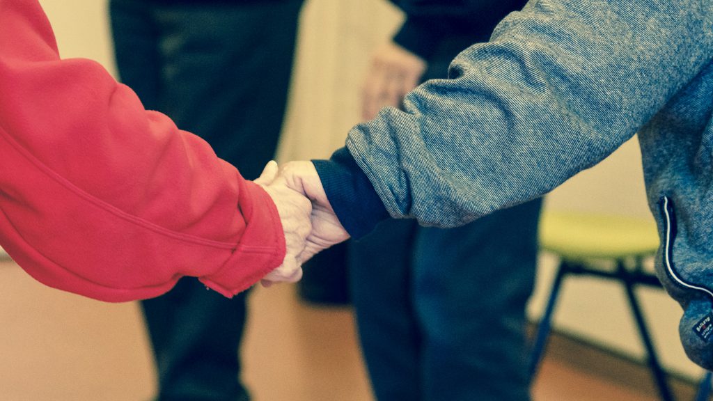 children holding hands