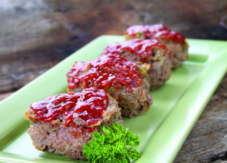 mini meat loaves on platter