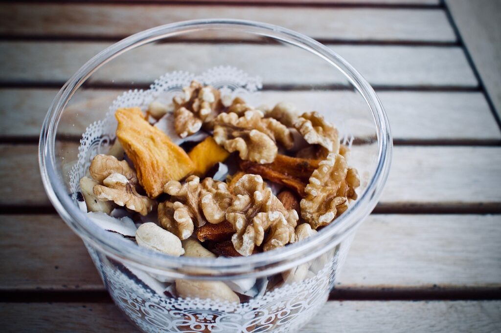 snack cup with dried fruit